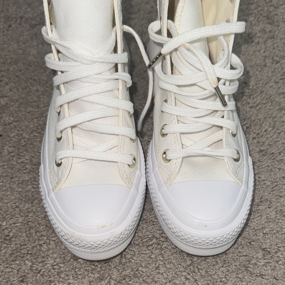 Converse Cream High-Top Sneakers - Picture 6 of 8